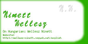 ninett wellesz business card